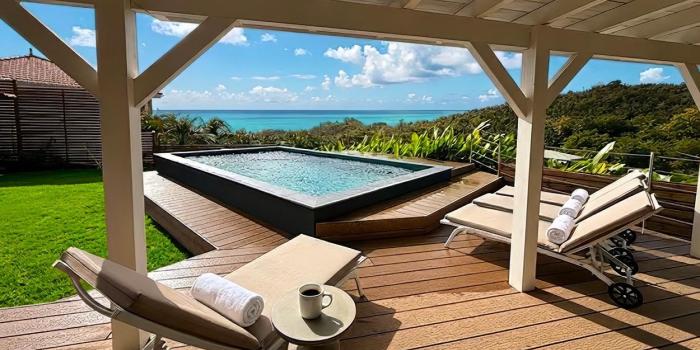 Location-5 suites-diamant-10 personnes-vue mer grand angle